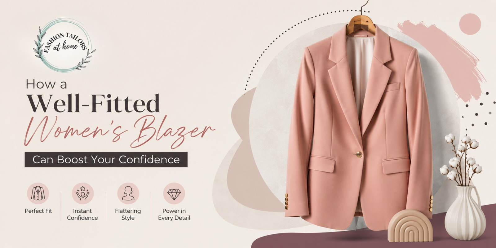 Well-fitted women's blazer tailored for confidence and professional business style