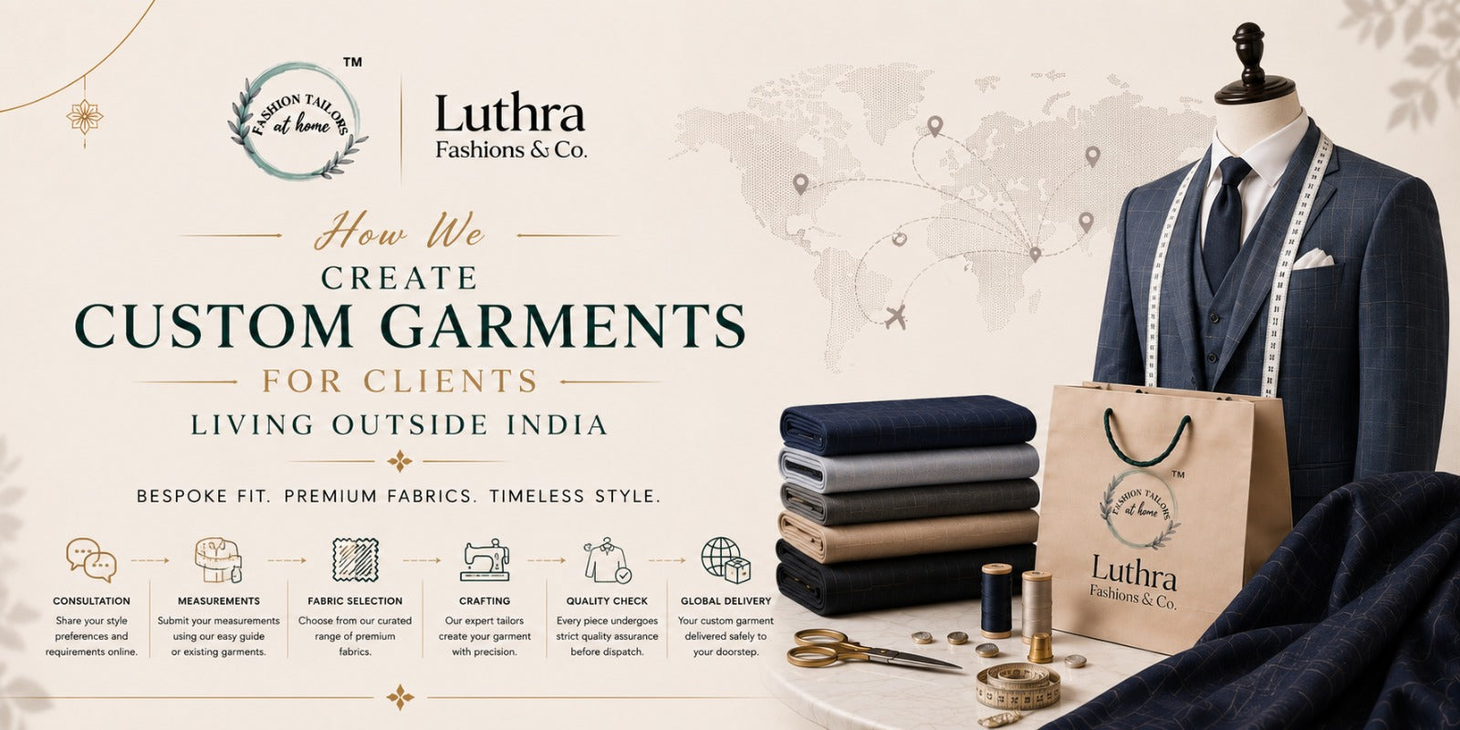 How We Create Custom Garments for Clients Living Outside India ?