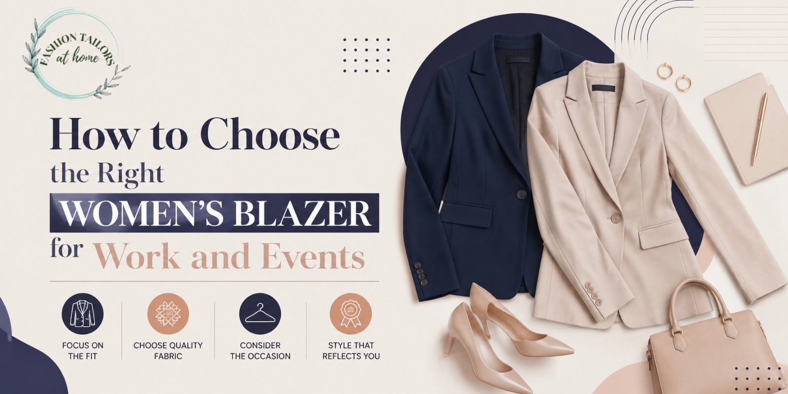Women's tailored blazers for work, business meetings, and formal events with premium custom tailoring