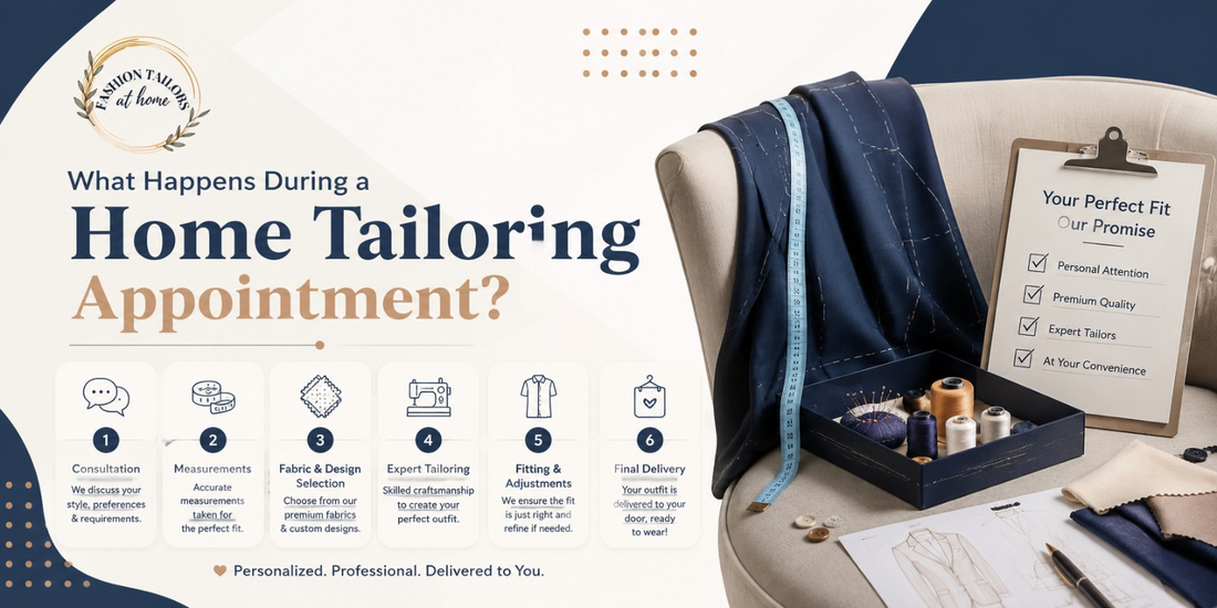 Home tailoring appointment with consultation and measurements in Delhi NCR