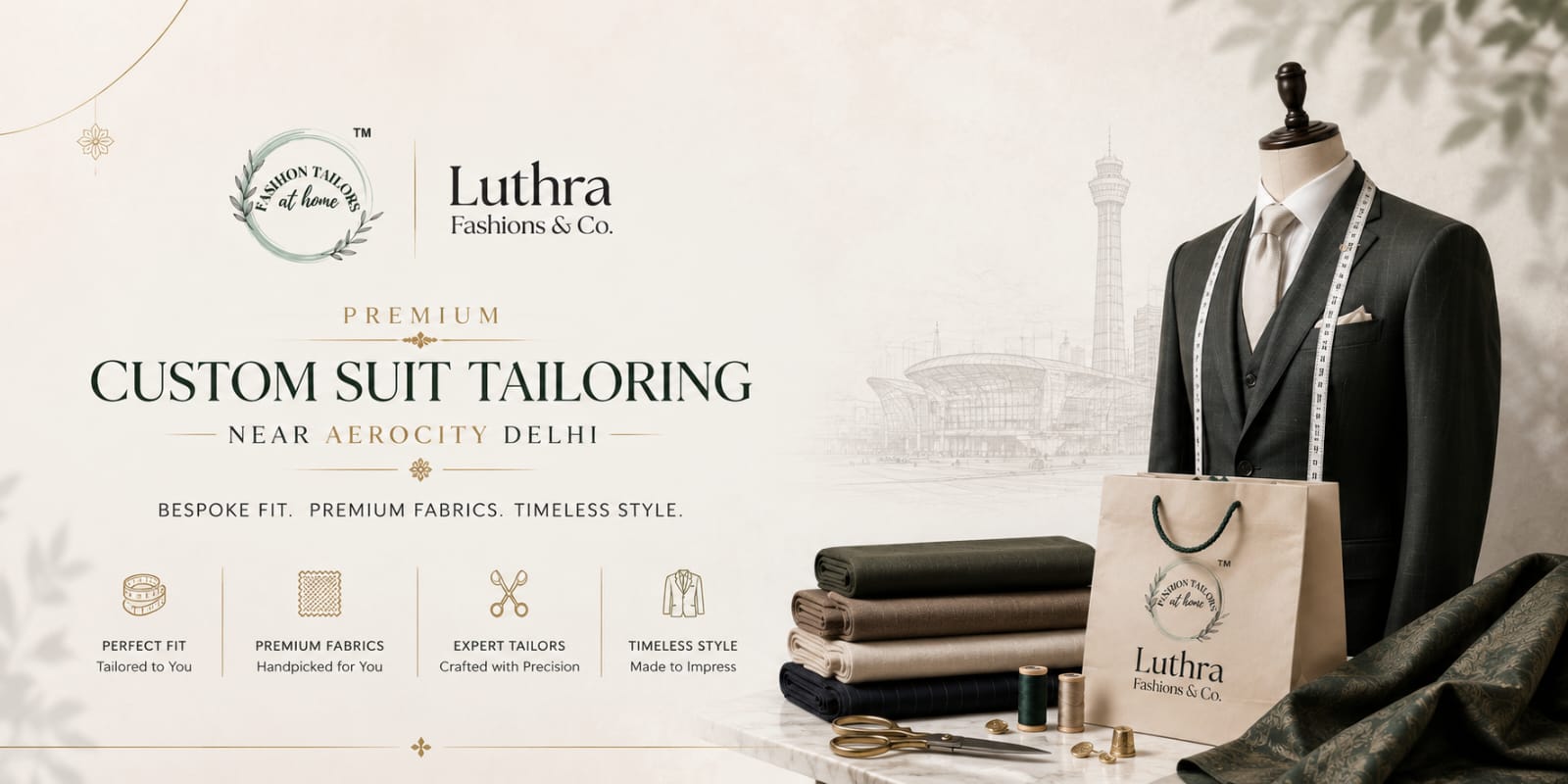 Premium Custom Suit Tailoring Near Aerocity Delhi