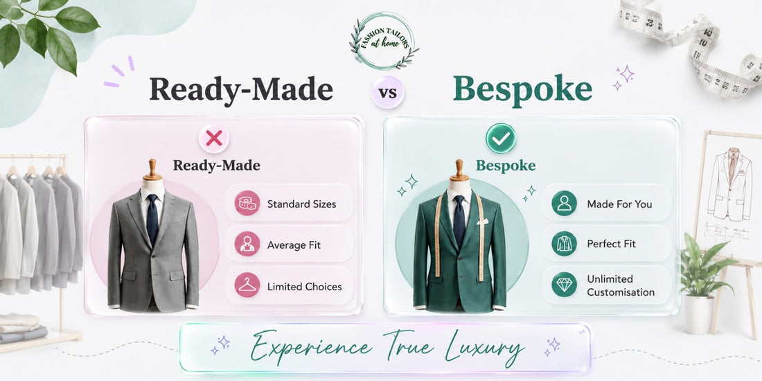 Bespoke suit measurement by a luxury tailor in Delhi