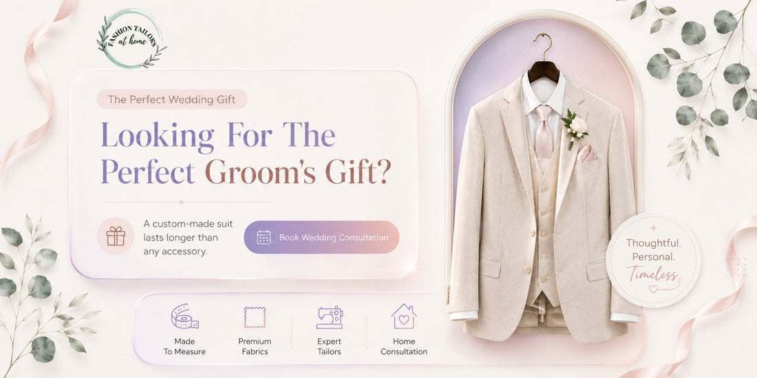 Looking for the Perfect Groom's Gift? A Custom-Made Suit Lasts Longer Than Any Accessory