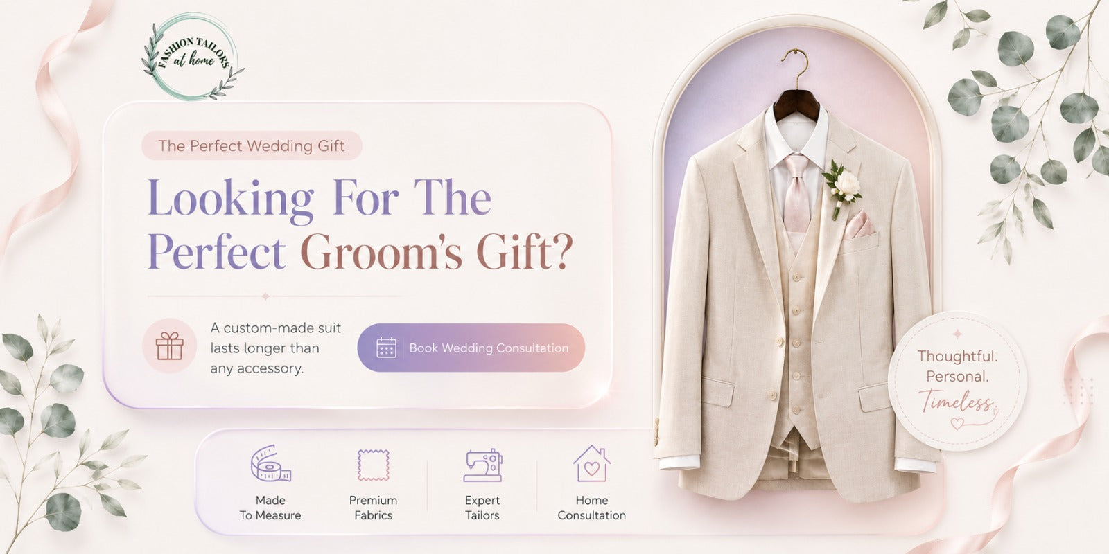 Looking for the Perfect Groom's Gift? A Custom-Made Suit Lasts Longer Than Any Accessory