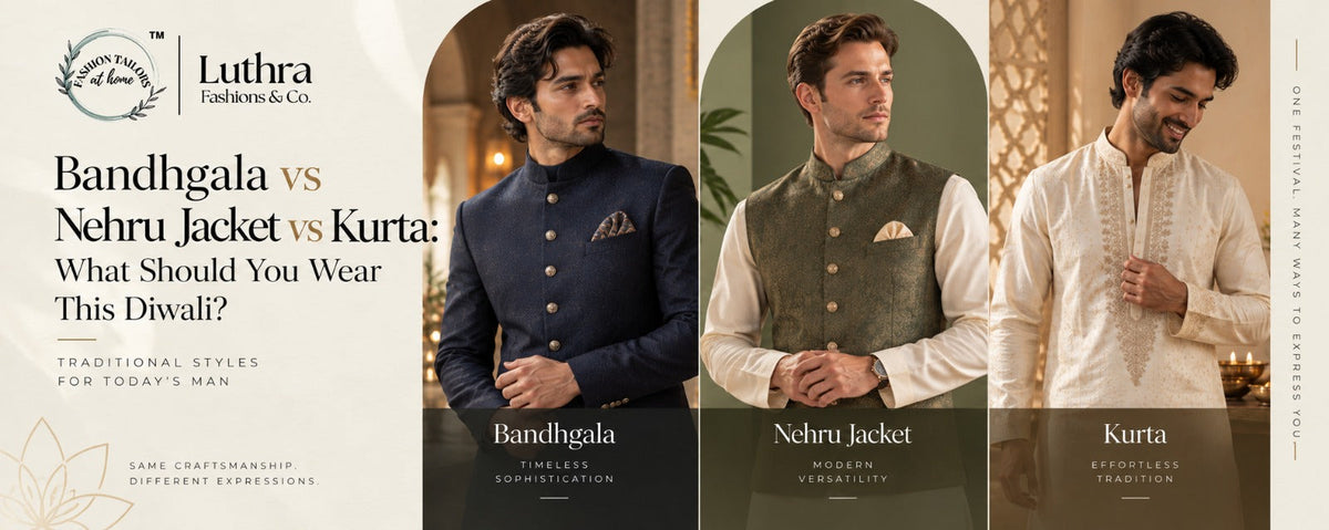 Bandhgala vs Nehru Jacket vs Kurta for Diwali
