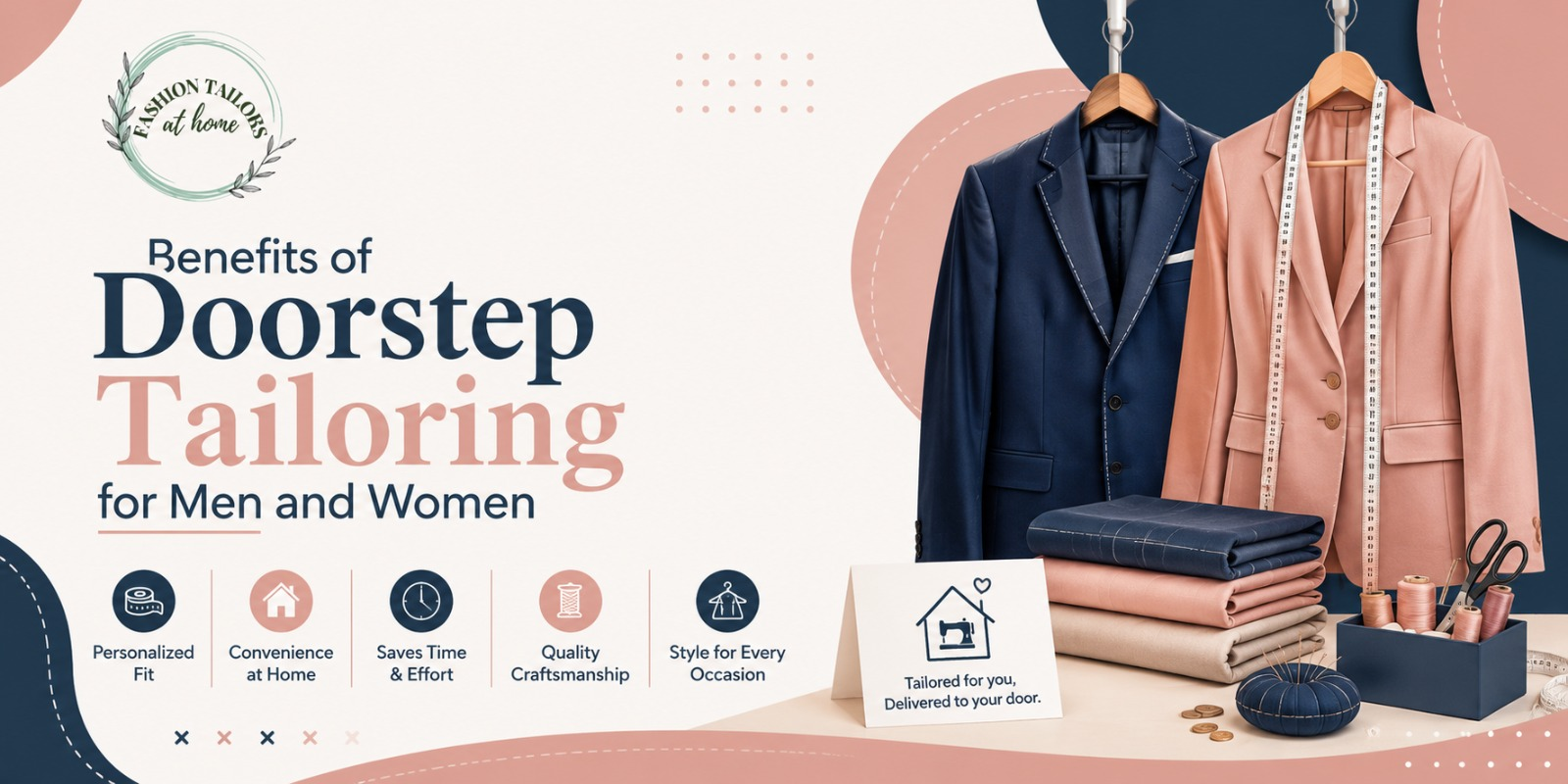 Doorstep tailoring services for men and women with custom fitting at home