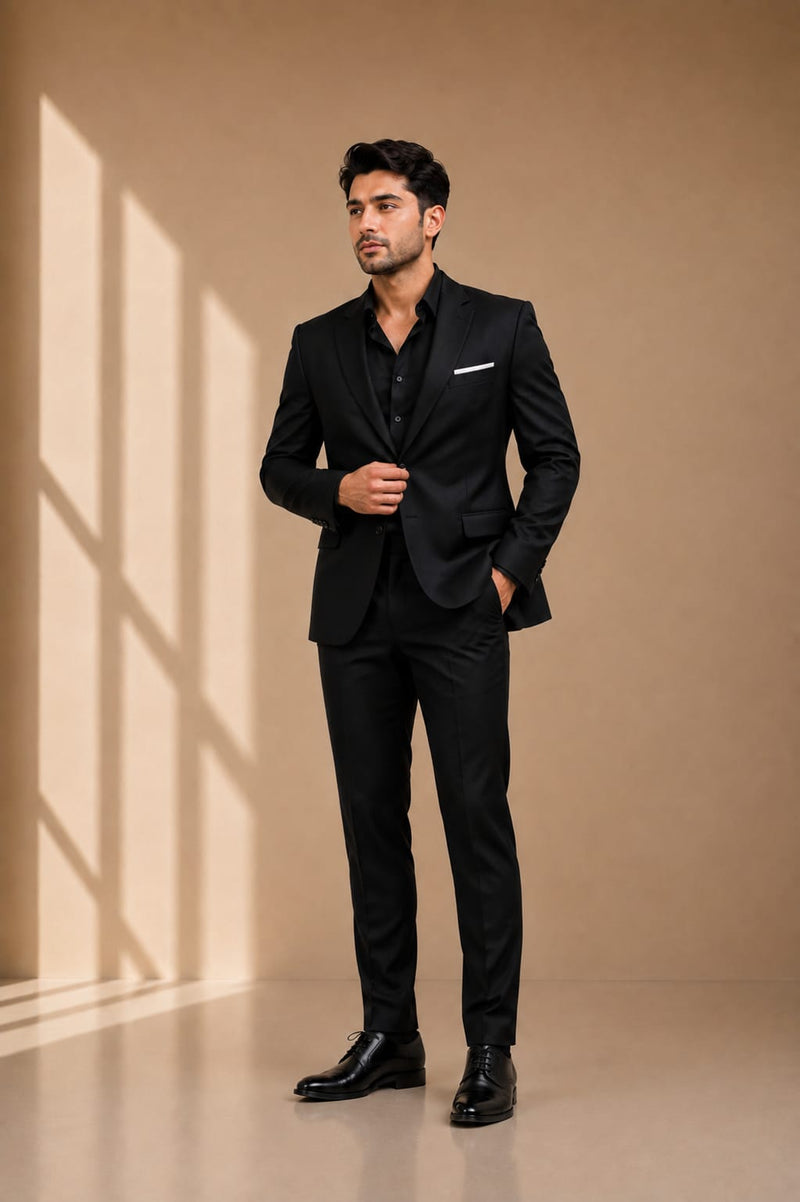 Men's Tailor Signature Black 2 Piece Suit