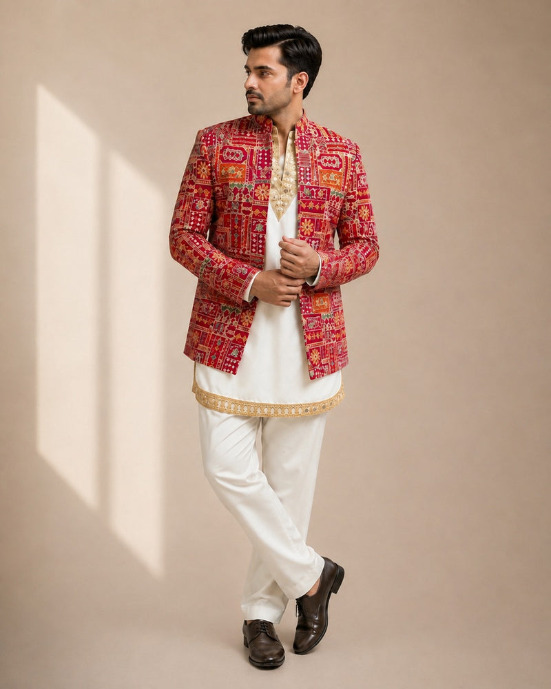 Blazer set with Kurta Pajama