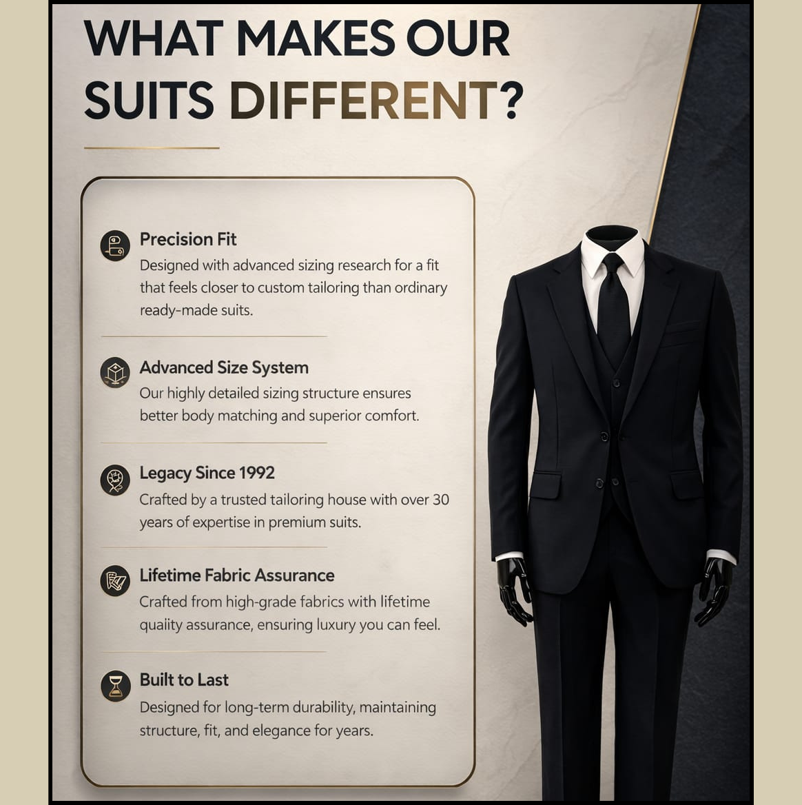 Signature Black 2 Piece Suit